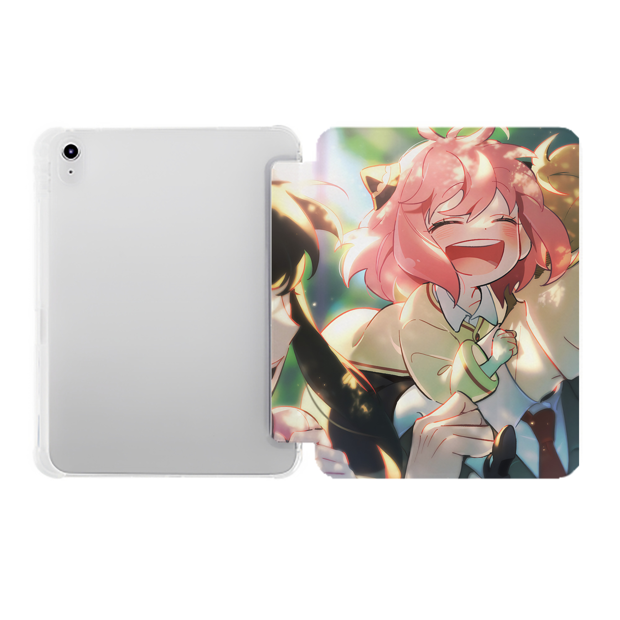（画像用） SPY×FAMILY间谍家家酒 IPad ケース ペン収納付き 三つ折りスタンド PUレザー×シリコン 対応機種9.5/10.5/10.9インチ